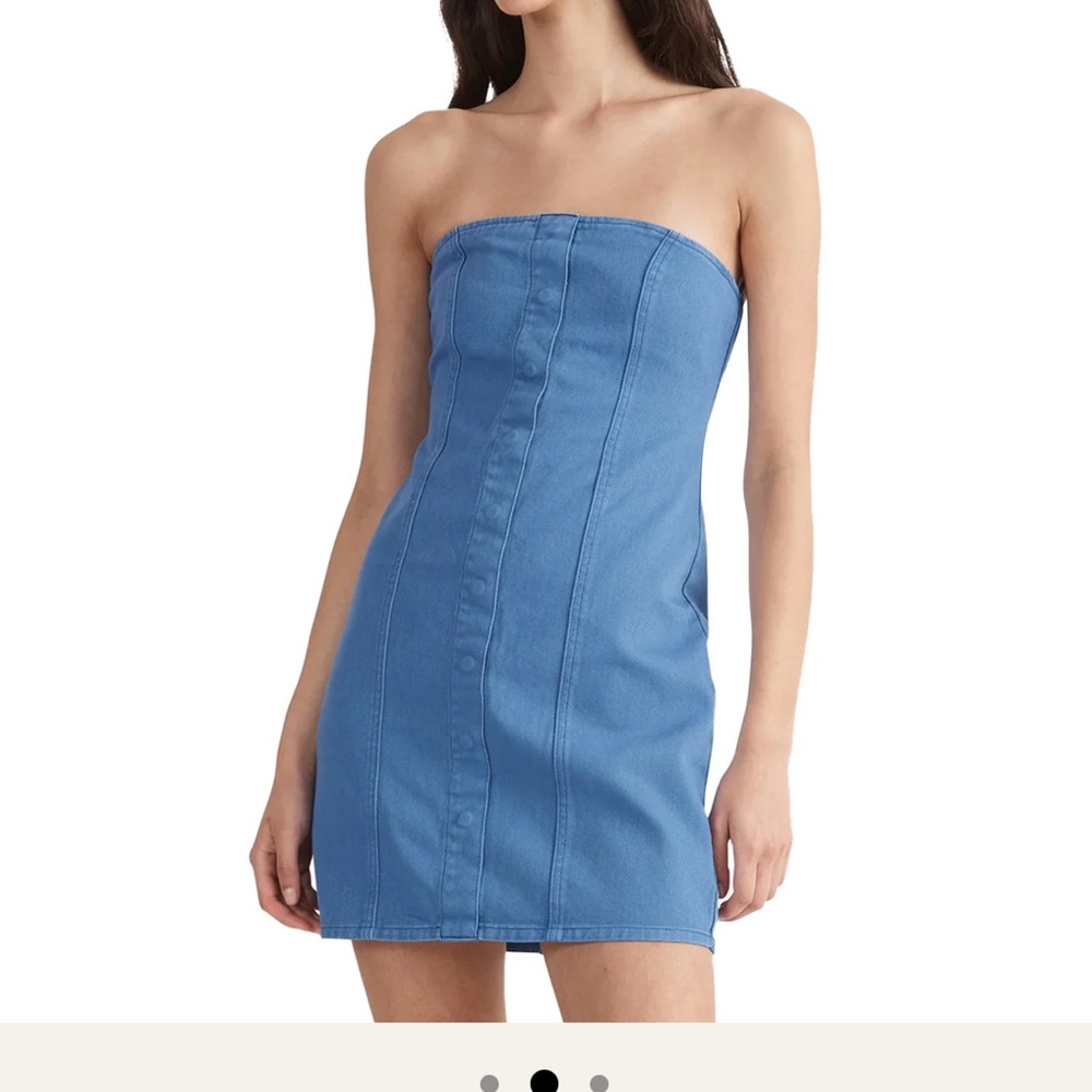 Ena Pelly Monica blue denim mini dress. US size 8. NWT.